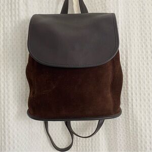 Coach brown suede and leather Berkeley backpack